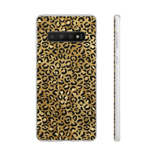 Load image into Gallery viewer, Gold Cheetah Leopard Print Flexi Phone Case