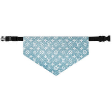 Load image into Gallery viewer, Inspired Blue Glitter Pet Bandana Collar