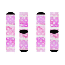 Load image into Gallery viewer, Inspired Pink Watercolor Crew Socks