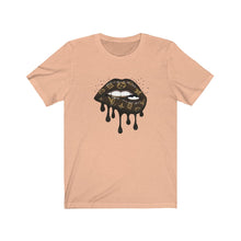 Load image into Gallery viewer, LV Logo Dripping Lips-Brown, Unisex Tee