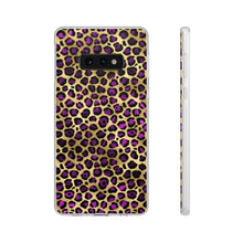 Load image into Gallery viewer, Pink and Gold Cheetah Leopard Print Flexi Phone Case