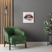 Load image into Gallery viewer, Gold Drip Lip Designer, Canvas Wrap