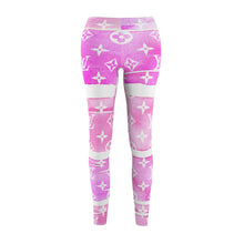 Load image into Gallery viewer, Ladie's Inspired Red Watercolor Casual Leggings