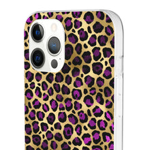 Load image into Gallery viewer, Pink and Gold Cheetah Leopard Print Flexi Phone Case