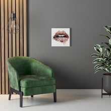 Load image into Gallery viewer, Gold Drip Lip Designer, Canvas Wrap