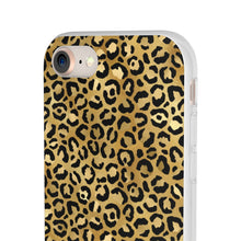 Load image into Gallery viewer, Gold Cheetah Leopard Print Flexi Phone Case