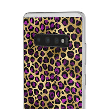 Load image into Gallery viewer, Pink and Gold Cheetah Leopard Print Flexi Phone Case
