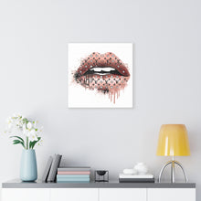 Load image into Gallery viewer, Gold Drip Lip Designer, Canvas Wrap