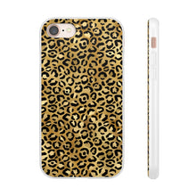 Load image into Gallery viewer, Gold Cheetah Leopard Print Flexi Phone Case
