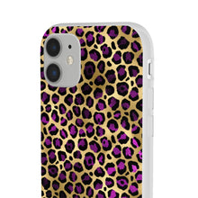 Load image into Gallery viewer, Pink and Gold Cheetah Leopard Print Flexi Phone Case