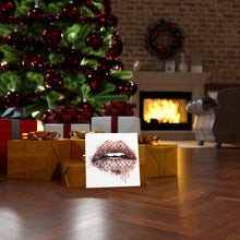 Load image into Gallery viewer, Gold Drip Lip Designer, Canvas Wrap