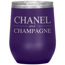 Load image into Gallery viewer, Chanel and Champagne Wine Tumbler