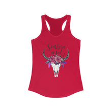 Load image into Gallery viewer, Southern Raised Cow Skull Women's Racerback Tank