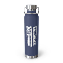 Load image into Gallery viewer, Navy Veteran, 22oz Vacuum Insulated Bottle