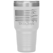 Load image into Gallery viewer, We The People American Flag with Guns, 30oz Tumbler