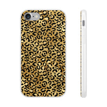 Load image into Gallery viewer, Gold Cheetah Leopard Print Flexi Phone Case