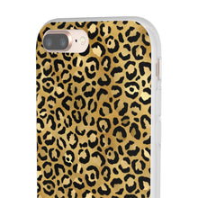 Load image into Gallery viewer, Gold Cheetah Leopard Print Flexi Phone Case