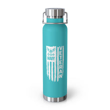 Load image into Gallery viewer, Navy Veteran, 22oz Vacuum Insulated Bottle