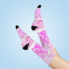 Load image into Gallery viewer, Inspired Pink Watercolor Crew Socks