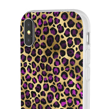 Load image into Gallery viewer, Pink and Gold Cheetah Leopard Print Flexi Phone Case