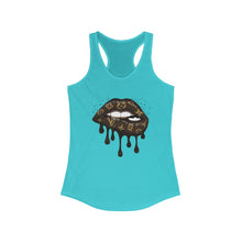 Load image into Gallery viewer, LV Logo Dripping Lips-Brown, Racerback Tank