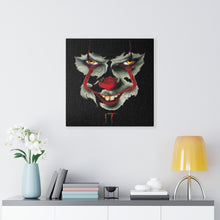 Load image into Gallery viewer, Creepy Clown Face, Canvas Wrap