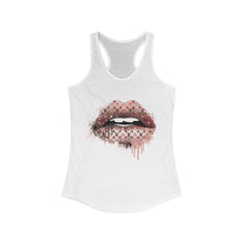 Load image into Gallery viewer, LV Logo Dripping Lips-Gold, Racerback Tank