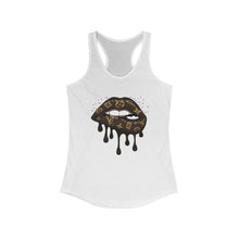Load image into Gallery viewer, LV Logo Dripping Lips-Brown, Racerback Tank