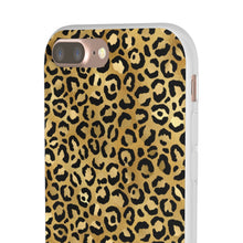 Load image into Gallery viewer, Gold Cheetah Leopard Print Flexi Phone Case