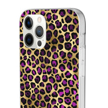 Load image into Gallery viewer, Pink and Gold Cheetah Leopard Print Flexi Phone Case