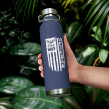 Load image into Gallery viewer, Navy Veteran, 22oz Vacuum Insulated Bottle