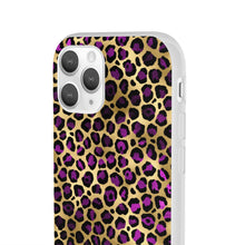 Load image into Gallery viewer, Pink and Gold Cheetah Leopard Print Flexi Phone Case
