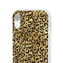 Load image into Gallery viewer, Gold Cheetah Leopard Print Flexi Phone Case