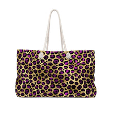 Load image into Gallery viewer, Pink Cheetah Trendy Oversized Weekender or Beach Tote
