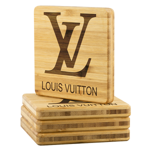 LV Logo Bamboo Coasters