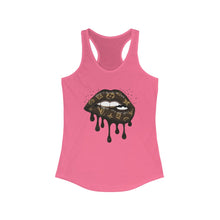 Load image into Gallery viewer, LV Logo Dripping Lips-Brown, Racerback Tank