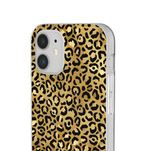 Load image into Gallery viewer, Gold Cheetah Leopard Print Flexi Phone Case