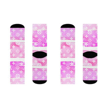 Load image into Gallery viewer, Inspired Pink Watercolor Crew Socks