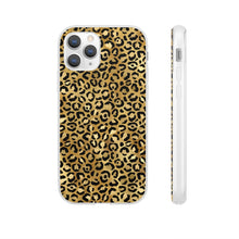 Load image into Gallery viewer, Gold Cheetah Leopard Print Flexi Phone Case