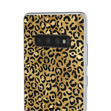 Load image into Gallery viewer, Gold Cheetah Leopard Print Flexi Phone Case