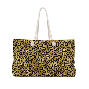 Gold CheetahTrendy Oversized Weekender or Beach Tote