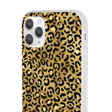 Load image into Gallery viewer, Gold Cheetah Leopard Print Flexi Phone Case