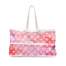 Load image into Gallery viewer, Inspired Red Watercolor Trendy Oversized Weekender or Beach Tote