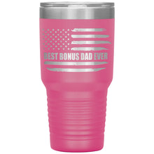 Load image into Gallery viewer, Best Bonus Dad Ever, Distressed Flag, 30oz Tumbler