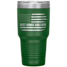 Load image into Gallery viewer, Best Bonus Dad Ever, Distressed Flag, 30oz Tumbler