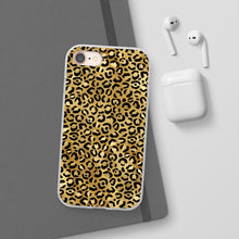 Load image into Gallery viewer, Gold Cheetah Leopard Print Flexi Phone Case