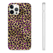 Load image into Gallery viewer, Pink and Gold Cheetah Leopard Print Flexi Phone Case