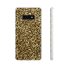 Load image into Gallery viewer, Gold Cheetah Leopard Print Flexi Phone Case