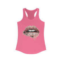 Load image into Gallery viewer, LV Logo Dripping Lips-Gold, Racerback Tank