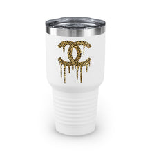 Load image into Gallery viewer, Cheetah Print CC Drip Logo, 30oz Tumbler